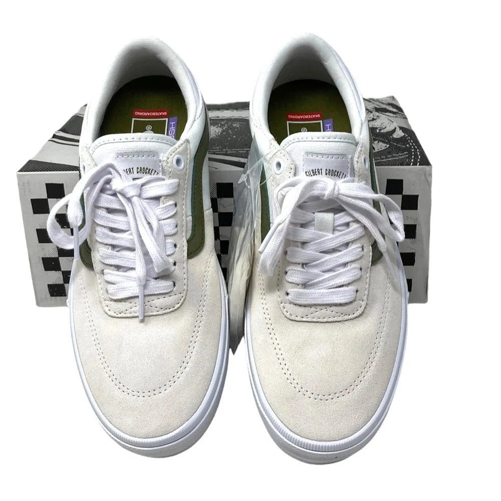 VANS Gilbert Crocket Shoes Women's Skate White Suede Low Sneakers VN0A5JIF133